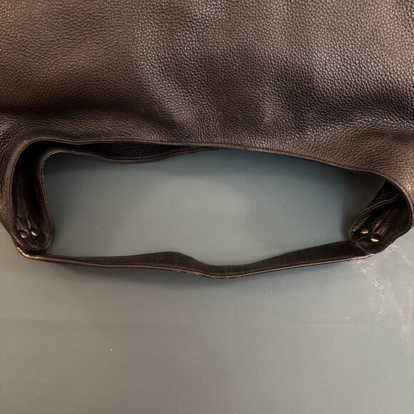 Rebecca Minkoff Classic Hobo Shoulder Bag – Black Pebbled Leather, Gold Hardware - Picture 9 of 13